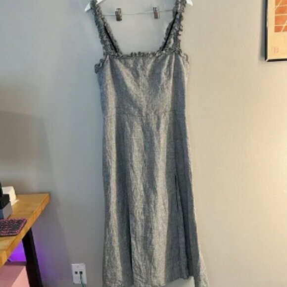 Reformation Linen Lavender Dress Size 12 - Picture 1 of 6
